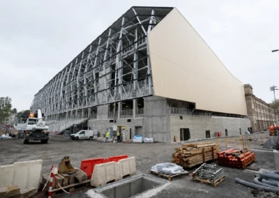 Stadio Atalanta Esterno cantiere ICR Cartongessi